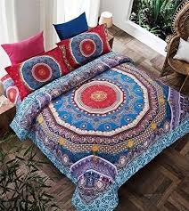 4pcs = 1 bed sheet + 1 quilt cover(duvet cover) + 2 pillowcases. Boho Chic Mandala Duvet Cover 4pc Bed Set