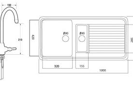 standard size kitchen sink  layjao