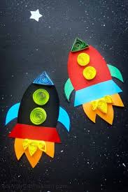 paper rocket craft for kids free printable template