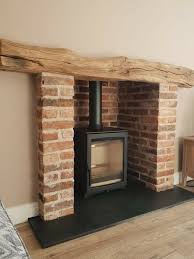 Beautiful Inglenook Stove Wood Burner Fireplace Handmade Feature Bricks Antique Ebay Wood Burner Fireplace Log Burner Living Room Brick Fireplace Log Burner