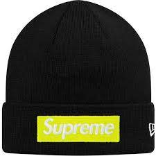 Supreme New Era Box Logo Beanie Fw17 Black 120 Liked On Polyvore Featuring Accessories Hats Logo Beanie Hats Logo Beanie Box Logo New Era Beanie Hats