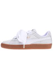 Puma Basket Heart Perf Gum Sneakers For Women White