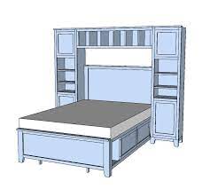 There are four in this picture and they are about 42″h x 15″w x 13″d. Hailey Towers For The Storage Bed System Ana White