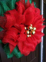 Poinsettia Mesh Wreath Tutorial Trendy Tree Blog Holiday Decor Inspiration Wreath Tutorials Holiday Decorations Mesh Ribbons Deco Mesh Christmas Wreaths Christmas Wreaths Diy Easy Christmas Wreaths Diy