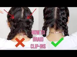 How To French Braid Clip In Hair Extensions Youtube Clipin Hair Extensions Hair Extensions Tutorial Braids With Extensions