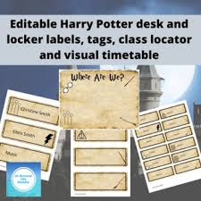 This Product Contains Two Different Sizes Of Harry Potter Inspired Labels That Can Be Used For Visual Class Ti Visual Timetable Harry Potter Class Jobs Display