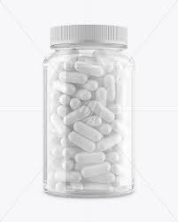 Download Clear Glass Bottle With Capsules Mockup Front View In Bottle Mockups On Yellow Images Object Mockups PSD Mockup Templates
