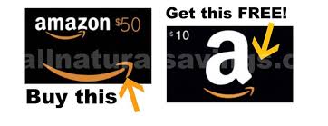 Check spelling or type a new query. Free 10 Amazon Credit With 50 In Amazon Gift Cards Purchase For 1st Time Gift Card Buyers On Amazon All Natural Savings