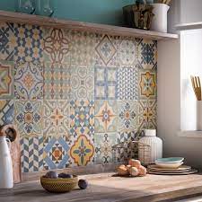 Best patchwork tile backsplash designs for kitchen 2020 18 bathroom interior design, interior decorating . Carrelage Sol Et Mur Forte Carreau De Ciment Multicolor Antan L 33 15xl 33 15cm Leroy Merlin