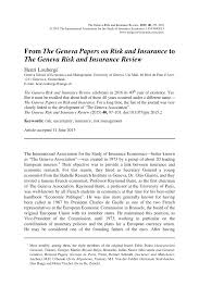 The jri publishes rigorous, original research in risk management and insurance economics. Pdf From The Geneva Papers On Risk And Insurance To The Geneva Risk And Insurance Review