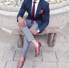 Black Blazer Grey Pants Men White Shirt Blue Jacket Red Tie Grey Trousers Brown Loafers Blazer Outfits Men Blue Jacket Men Grey Pants Men