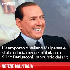 L'aeroporto di Milano Malpensa è ufficialmente intitolato a Silvio  Berlusconi”. A farlo sapere è il ministero delle Infrastrutture e Trasporti  ➡️ https://tinyurl.com/5xjjdfuu