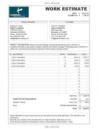 11 Job Estimate Templates And Work Quotes For Free Estimate Template Job Quotes Invoice Template Word
