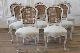 Set Of Eight Vintage French Painted Cane Back Dining Chairs At 1stdibs French Dining Chairs Leather Dining Room Chairs Dining Chairs For Sale