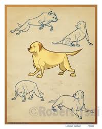 Impresion Del Arte Del Anime Labrador Retriever Perro Azul Bocetos Lapiz Limited Edition Coleccion Decor Arte Perfecto Rega Dog Print Art Dog Paw Art Paw Art