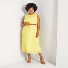 Découvrez la collection de vêtements grande taille femme chez asos. Robe Longue Plissee Grande Taille Femme Jaune Kiabi 25 00