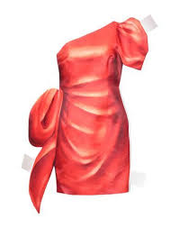 Questo abito da sposa può attirare molti ladies' gli occhi con il suo design cavezza.esso sagome perfettamente la tua figura e il suo design di ricamo bordare rende questo abito più elegante.questo. Moschino Short Dress In Red Modesens Short Dresses Dresses Short Dress Red
