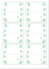 エクセル 席 札 テンプレート