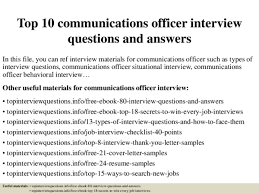 After clicking the below download finance general interview questions button you must have to stay for a couple of seconds to process and complete your request. Pdf Top 10 Communications Officer Interview Questions And Answers Gorancho Slavevski Academia Edu
