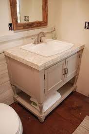 For Comparison Furniture Vanity With Legs Against A Corner Wall Note That There Is No Back Diy Bathroom Vanity Vintage Bathroom Vanities Diy Bathroom Remodel