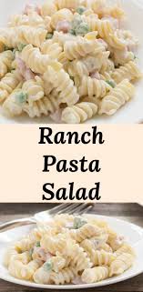 Easy Ranch Pasta Salad Recipe Easy Ruby Tuesday Copycat Pasta Salad With Ham And Peas Mixe Easy Pasta Salad Recipe Pasta Side Dishes Cold Pasta Salad Recipes
