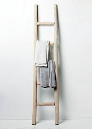 Wooden Towel Ladder In Both Rustic As Well As In Modern Bathroom Rustic Towels Bamboo Ladders Ladder Decor