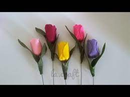 Diy Felt Tulip Tutorial Cara Membuat Bunga Tulip Dari Flanel Youtube Bunga Kain Tenun Bunga Tulip Mawar Flanel