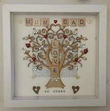 Personalised Handmade Ruby 40th Wedding Anniversary Gift Frame Mam Mum And Dad O 40th Wedding Anniversary Gifts Birthday Presents For Mum Dad Birthday Gift