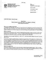 Bank response to irs levy once the internal revenue service (irs) has successfully placed a levy on the taxpayer's account, they will contact the taxpayer's bank to put a hold on the bank account for 21 days. Irs Letter 1058 Or Lt11 Final Notice Of Intent To Levy H R Block