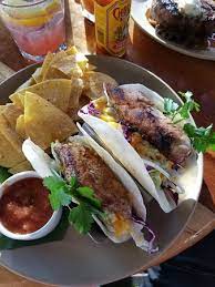 Fresh fish tacos, rainbow mango salads, hawaiian bbq pork burritos, chicken enchiladas, pineapple salsa and coconut flan are just a taste of the itinerary. Fish Tacos And Chips Very Good And I Really Liked The Chips That Came With It Picture Of Leilani S On The Beach Lahaina Tripadvisor