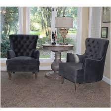 For you, it could be a new, luxurious armchair. Arm Chairs In Blue Gray Satin Velvet Tufted Living Room Sold As Pair Ebay