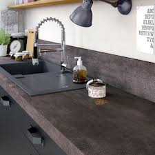 Plan De Travail Stratifie Effet Metal Cuivre Mat L 315 X P 65 Cm Ep 38 Mm En 2020 Carrelage Credence Cuisine Plan De Travail Credence
