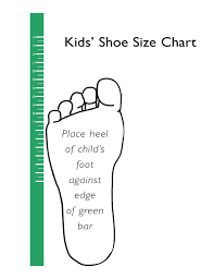 standard shoe size chart for kids free download