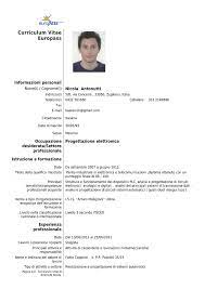 Memo ben compilwre e belli da comilare. Curriculum Vitae Europass