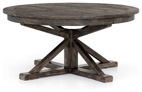 With a quick pull, expandable coffee tables go from solo mode to party mode in an instant. Cintra Reclaimed Wood Expandable Round Kitchen Table 47 Gray Rustic Dining Tables By Zin Home