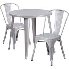 Create your own style by adding chairs that are sold separately along with this 42 in. 30 Round Metal Restaurant Table With Steel Chairs