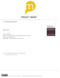 A. Constitutional Issues