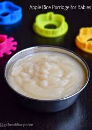 Apple Rice Porridge Recipe For Babies And Toddlers Baby Food Recipes Rice Porridge Porridge Recipes