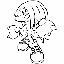 Coloring books sonic knuckles coloring pages christmas. Knuckles The Echidna Coloring Page Coloring Pages 4 U