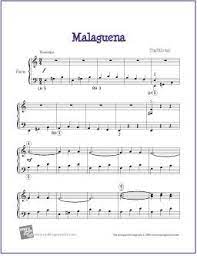 Malaguena Free Easy Piano Sheet Music Piano Sheet Music Piano Music Sheet Music