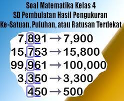 Misalnya, jika dibulatkan ke puluhan dan ke ratusan terdekat dengan pembulatan terbaik maka tinggi tersebut adalah …. Soal Matematika Kelas 4 Sd Pembulatan Hasil Pengukuran Ke Satuan Puluhan Atau Ratusan Terdekat Contoh Rpp Sd Dan Soal Sd