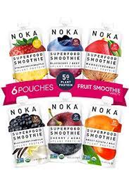 Noka Superfood Smoothie Pouches 6 Pack Variety 100 Organic Healthy Fruit And Veggie Squeeze Snack Packs Meal Replacement Non Gmo Gluten Free Vegan 5g Plant Protein 4 2oz Each Cookinghealthyfoods Com