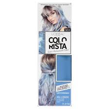 This all depends on the particular product you choose; L Oreal Paris Colorista Semi Permanent For Light Blonde Or Bleached Hair Blue 4 Fl Oz Target