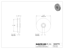 Pulley For Wire Rope For Horizontal Pull With Bearing For