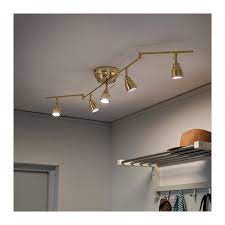 Barometer Ceiling Track 5 Spots Brass Color Ikea Ikea Ceiling Light Track Lighting Kitchen Ikea Lighting