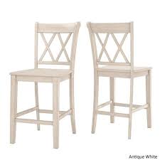 Eleanor Double X Back Wood 24 Inch Counter Chair Set Of 2 By Inspire Q Classic Counter Height Chairs Furniture Counter Height Dining Sets