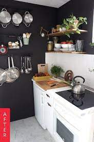 Before After A Tiny Kitchen Gets A Chic New Look On A Budget Budget Kitchen Remodel Small Apartment Kitchen Kitchen Design Small