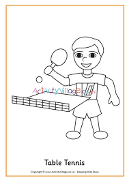 To select a background color, click the color button. Table Tennis Colouring Page