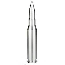 In folklore, a bullet cast from silver is often one of the few weapons that are effective against a werewolf or witch. 10 Oz Silver Bullet 50 Caliber Bmg New L Jm Bullion