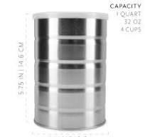 Cornucopia Brands Empty Coffee Cans (4-Pack); Metal Cans for Kitchen  Storage, Coffee Packaging and Arts & Crafts